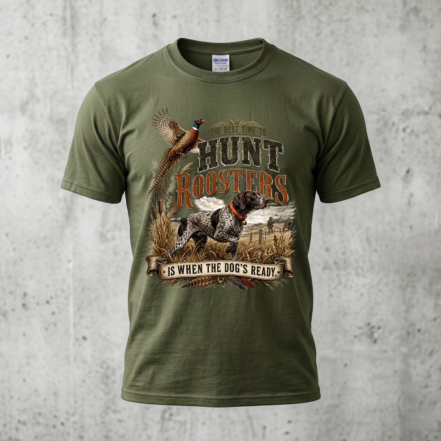 Upland Pheasant Hunting - Outdoor Cotton T-Shirt PHCT1053