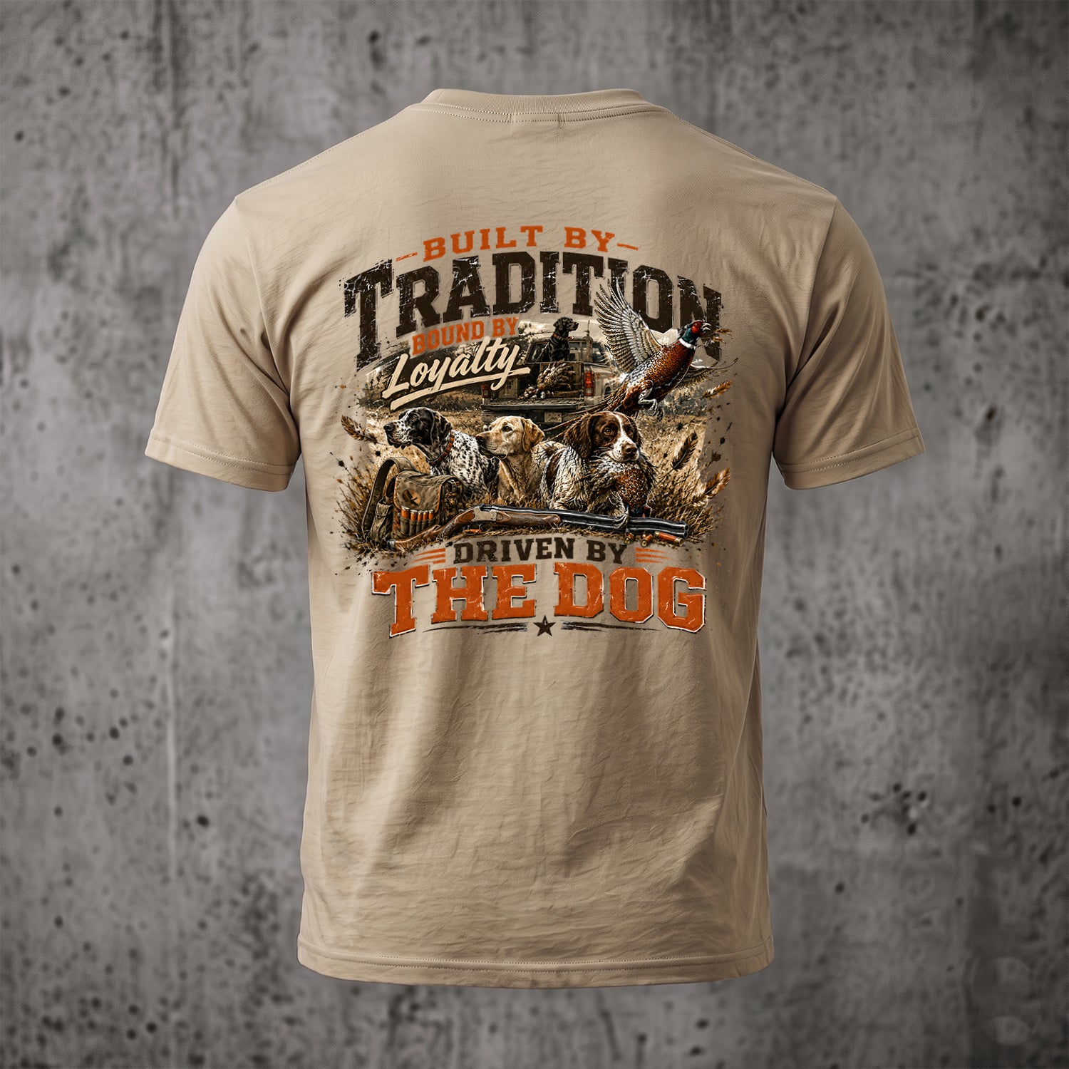 Upland Pheasant Hunting - Back Graphic T-Shirt PHCT1064