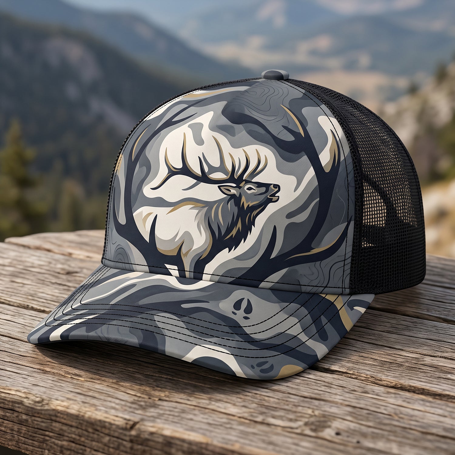 Elk Hunting - Outdoor Mesh Cap EHMC1002