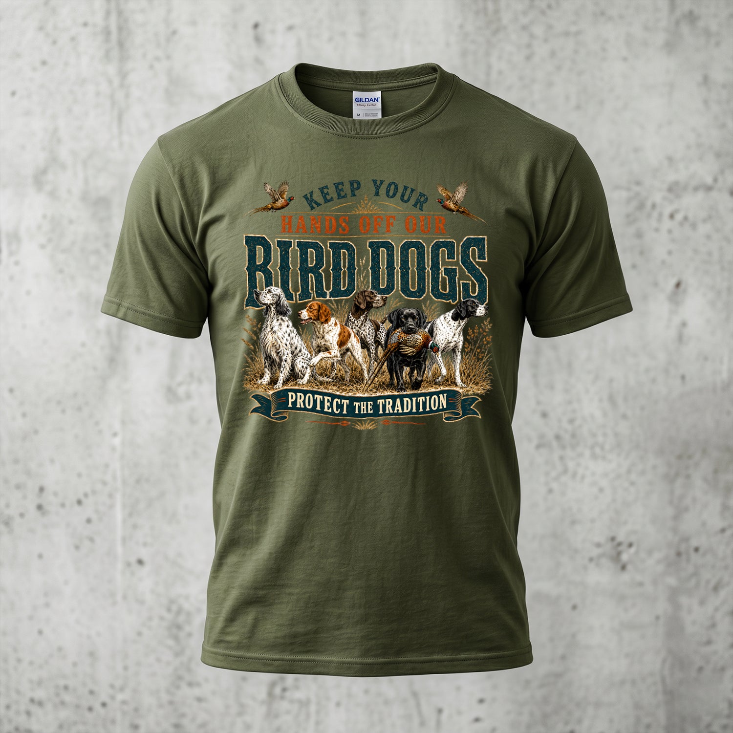 Upland Pheasant Hunting - Outdoor Cotton T-Shirt PHCT1063