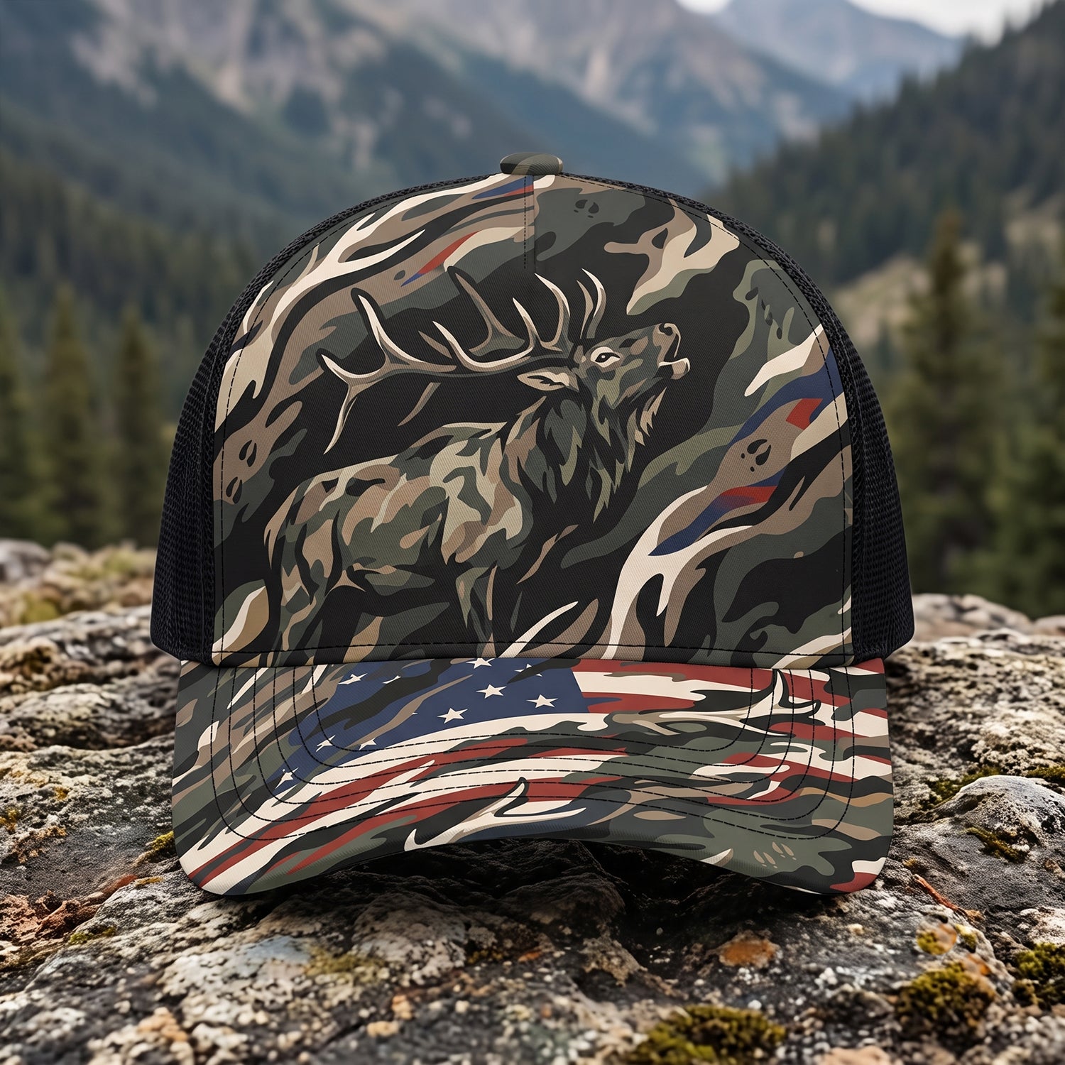 Elk Hunting - Outdoor Mesh Cap EHMC1008