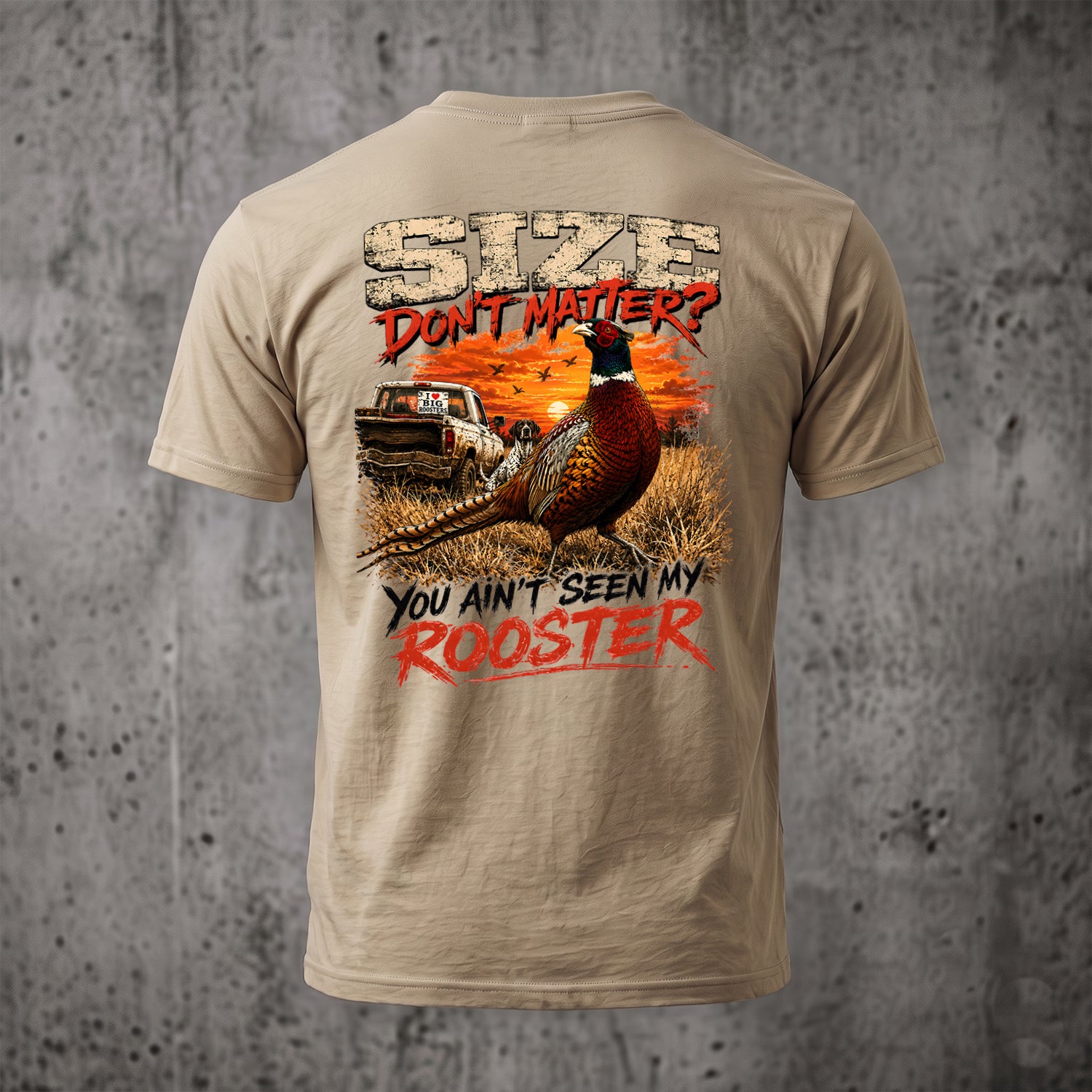Upland Pheasant Hunting - Back Graphic T-Shirt PHCT1071