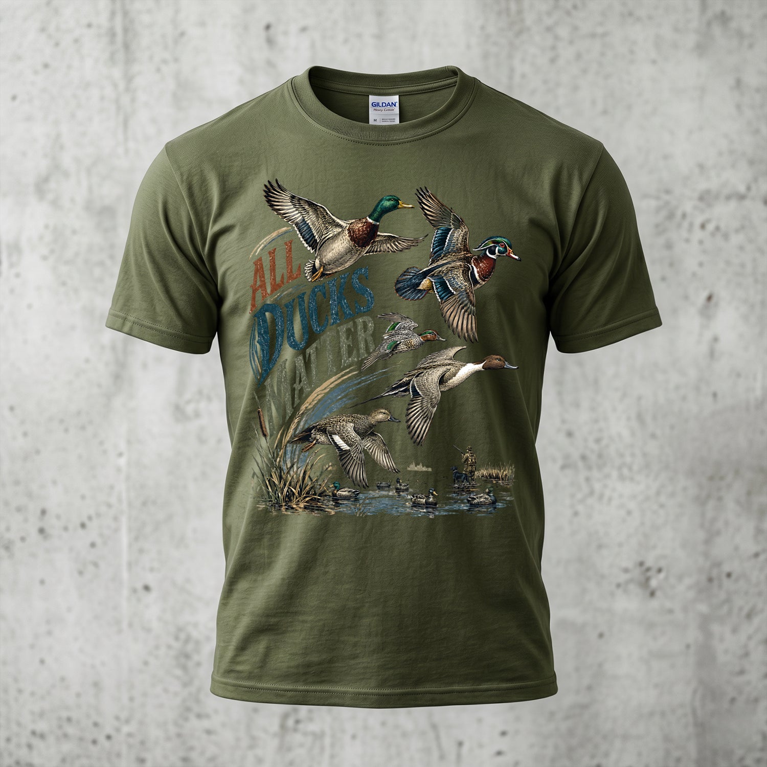 Duck Hunting - Outdoor Cotton T-Shirt DUCT1008