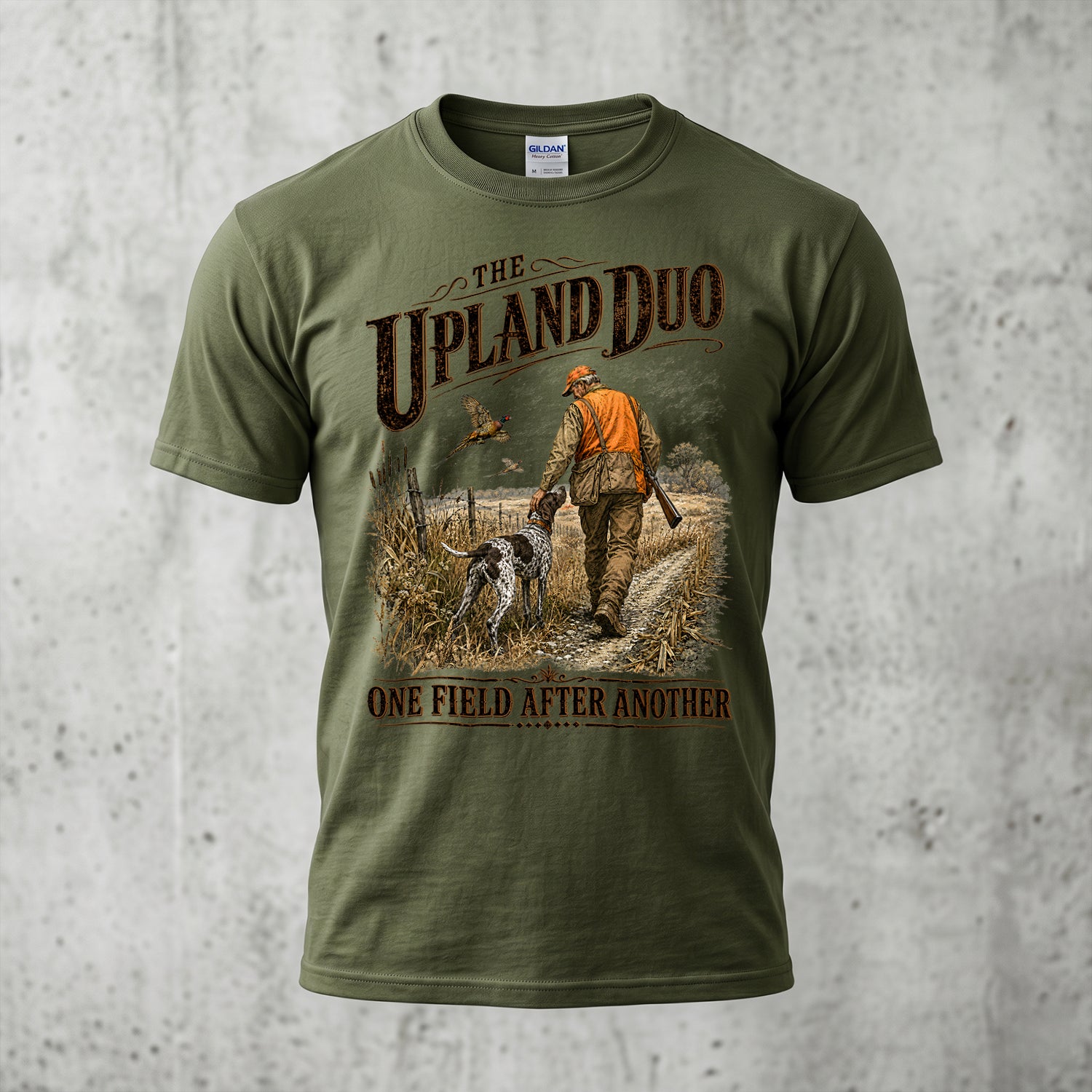 Upland Pheasant Hunting - Outdoor Cotton T-Shirt PHCT1039