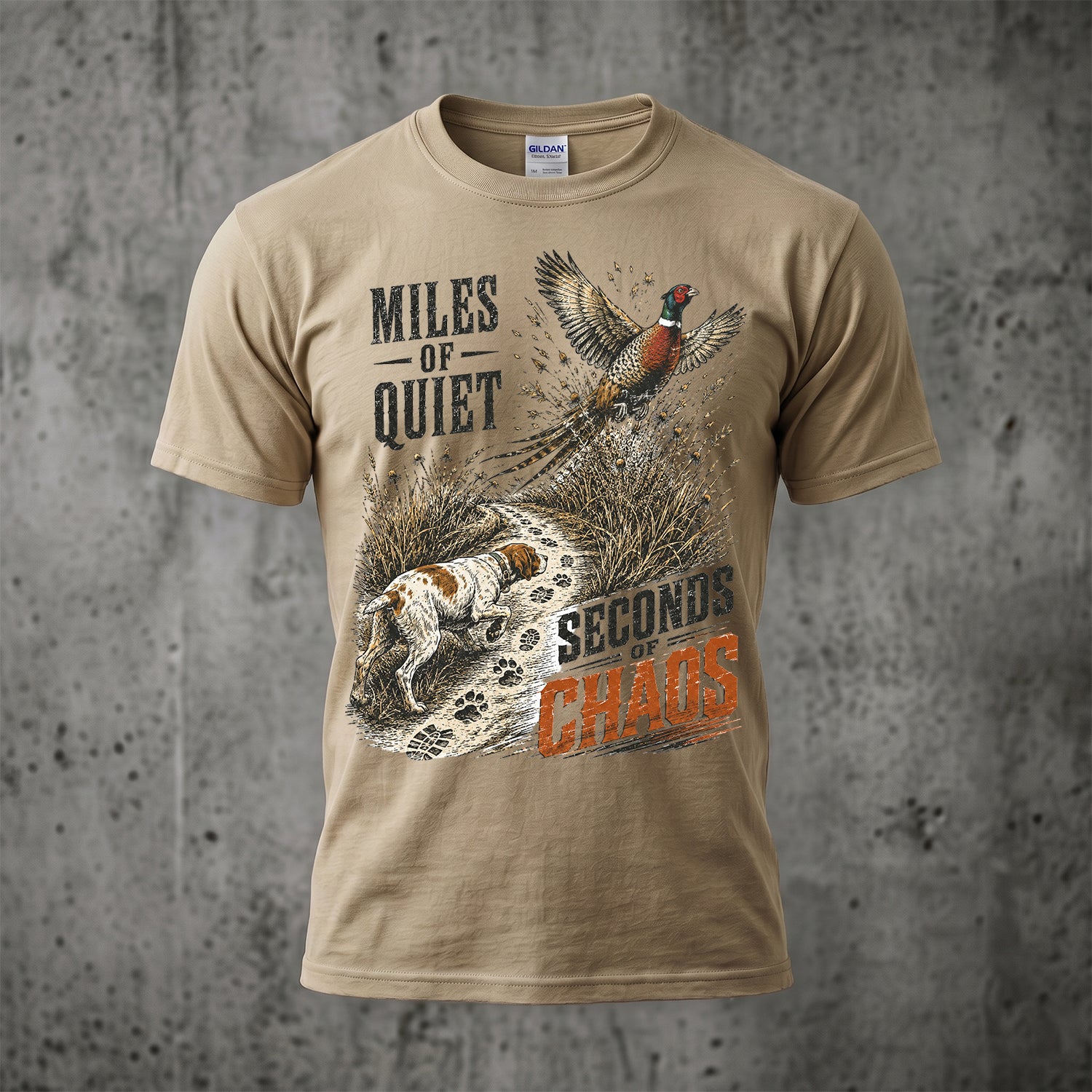Upland Pheasant Hunting - Outdoor Cotton T-Shirt PHCT1019