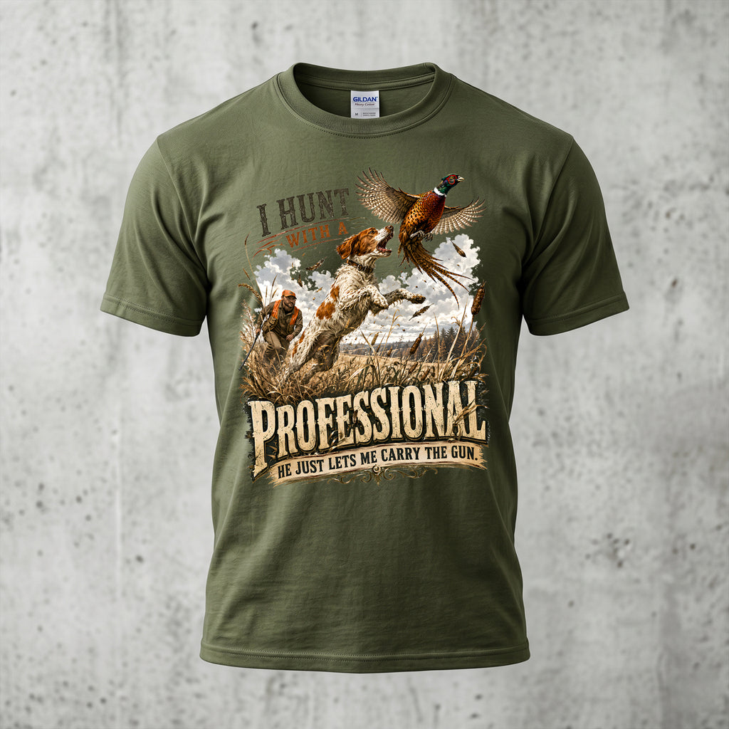 Upland Pheasant Hunting - Outdoor Cotton T-Shirt PHCT1057