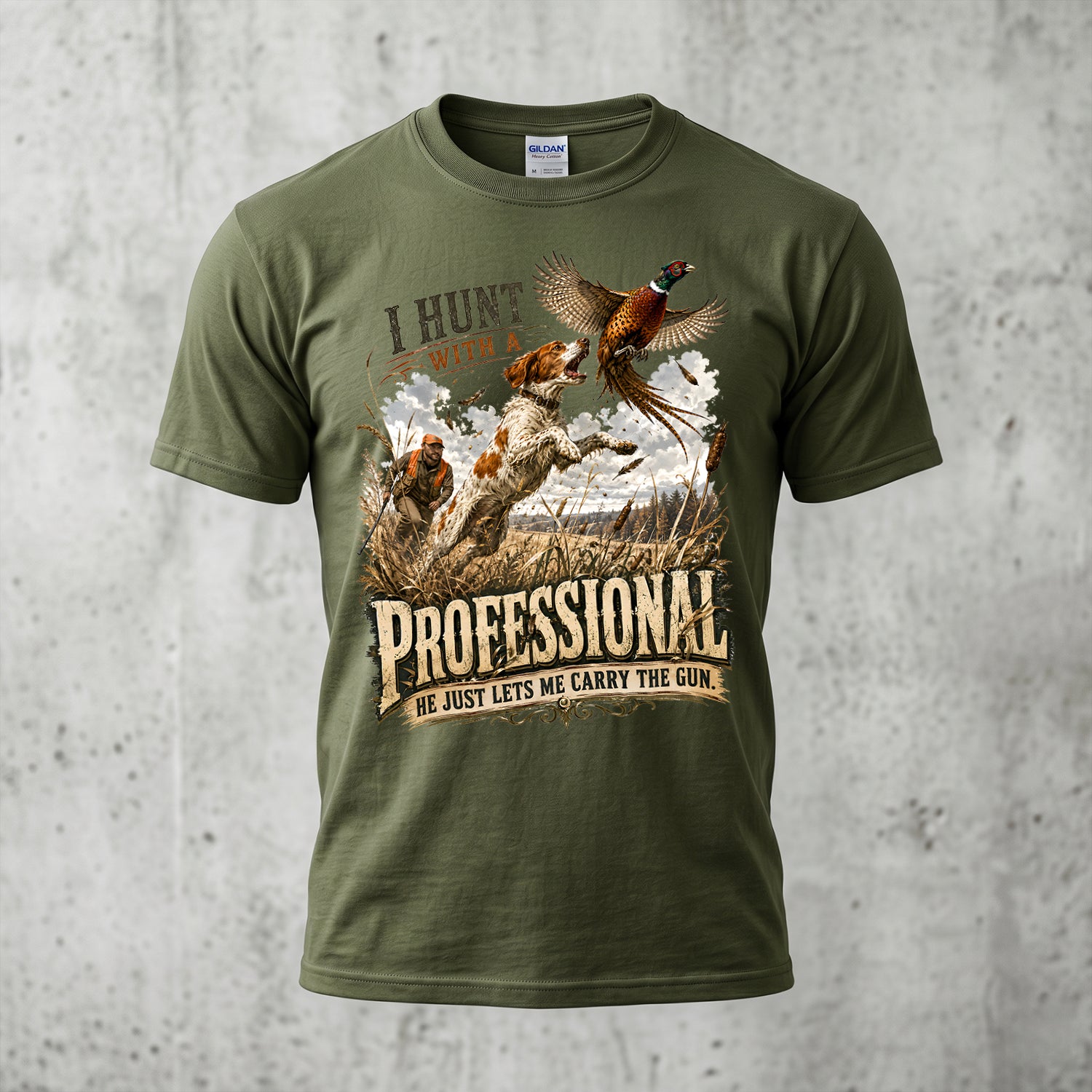 Upland Pheasant Hunting - Outdoor Cotton T-Shirt PHCT1057