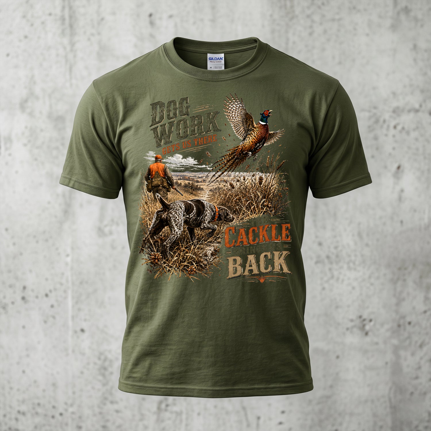 Upland Pheasant Hunting - Outdoor Cotton T-Shirt PHCT1035