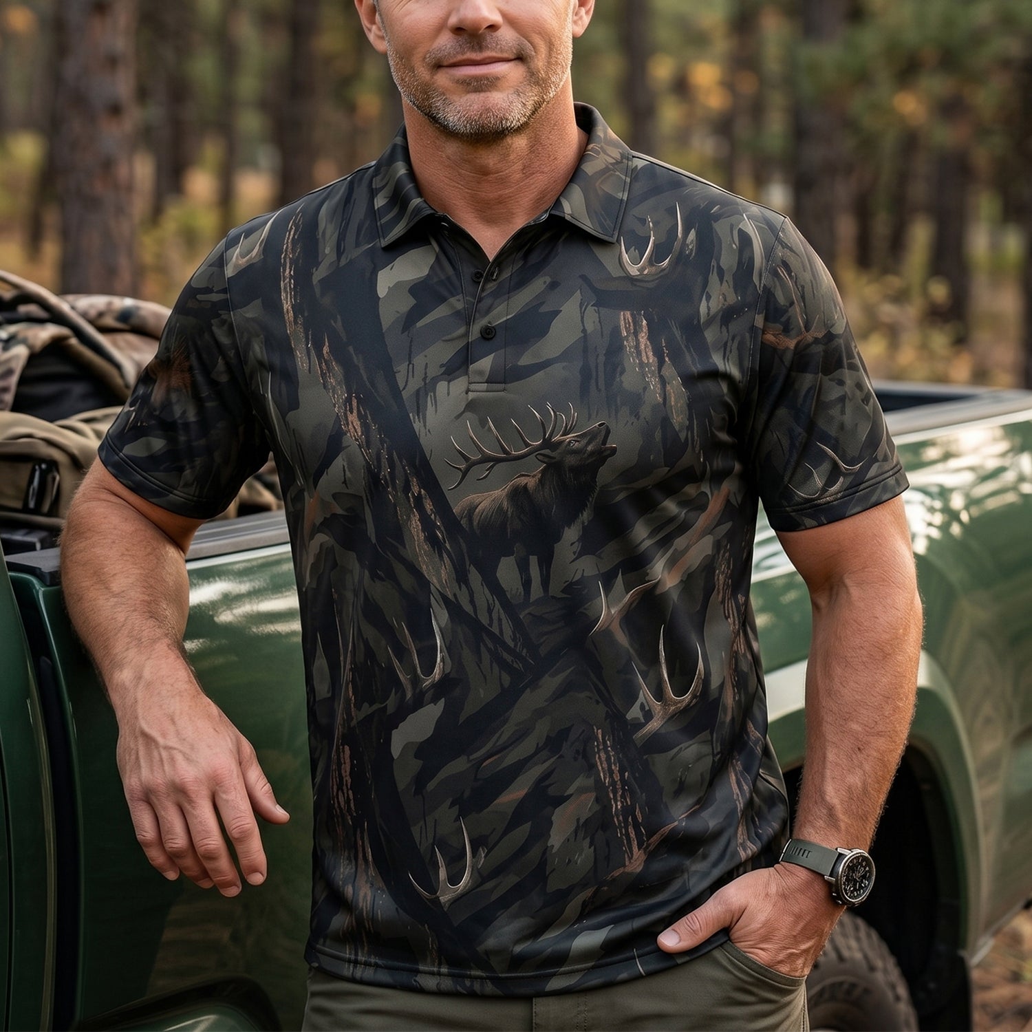 Elk Hunting - Polo Shirt EHPL1009