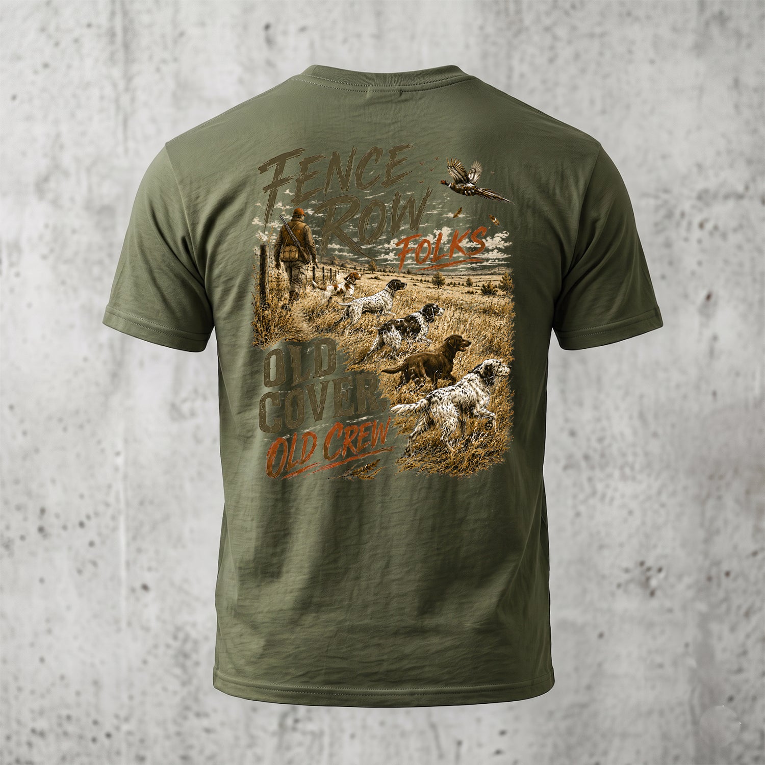 Upland Pheasant Hunting - Back Graphic T-Shirt PHCT1069