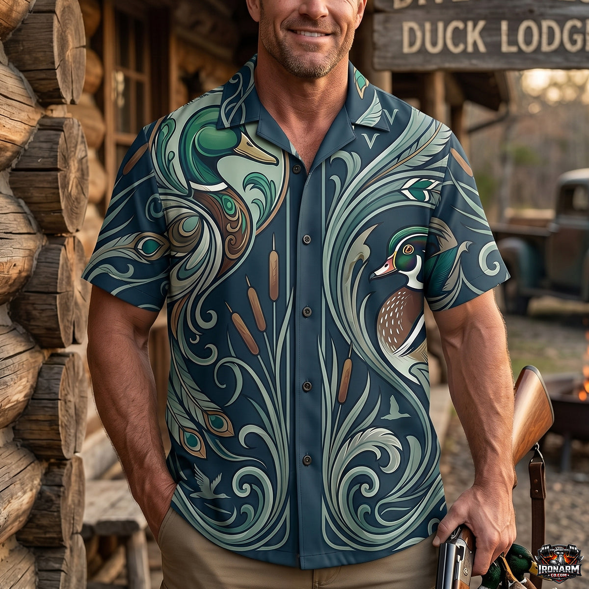Mallard Paradise Collection - Hawaiian Shirt MPHS1011