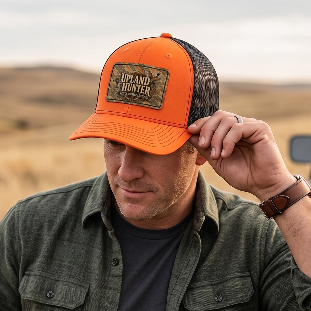 Pheasant Hunting - Leather Patch Trucker Cap PHLTC1002