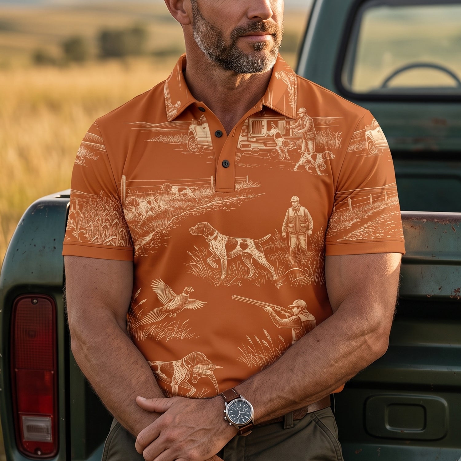 Upland Pheasant Hunting - Polo Shirt PHPL1019