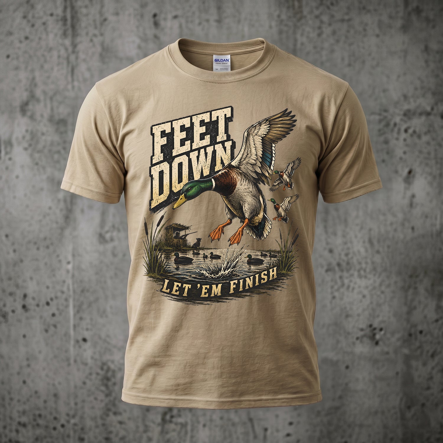 Duck Hunting - Outdoor Cotton T-Shirt DUCT1001