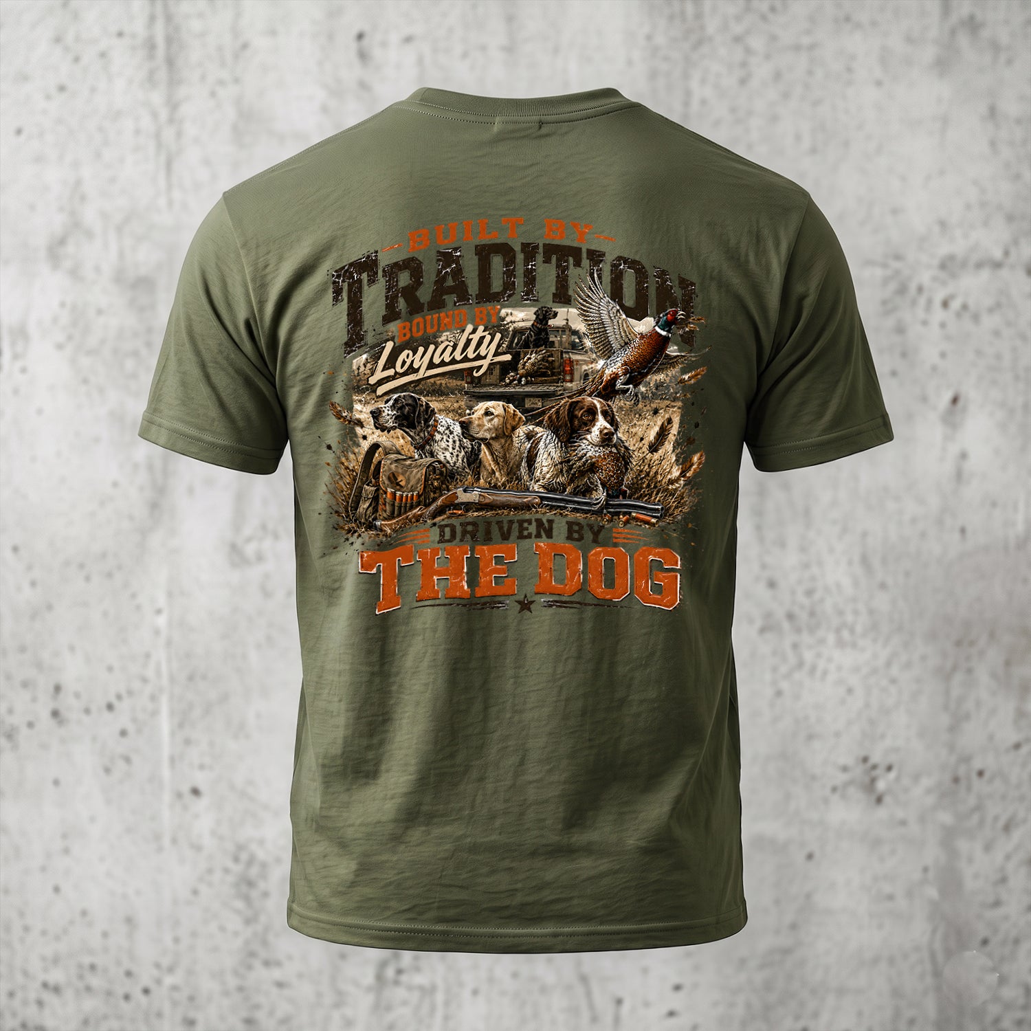 Upland Pheasant Hunting - Back Graphic T-Shirt PHCT1064