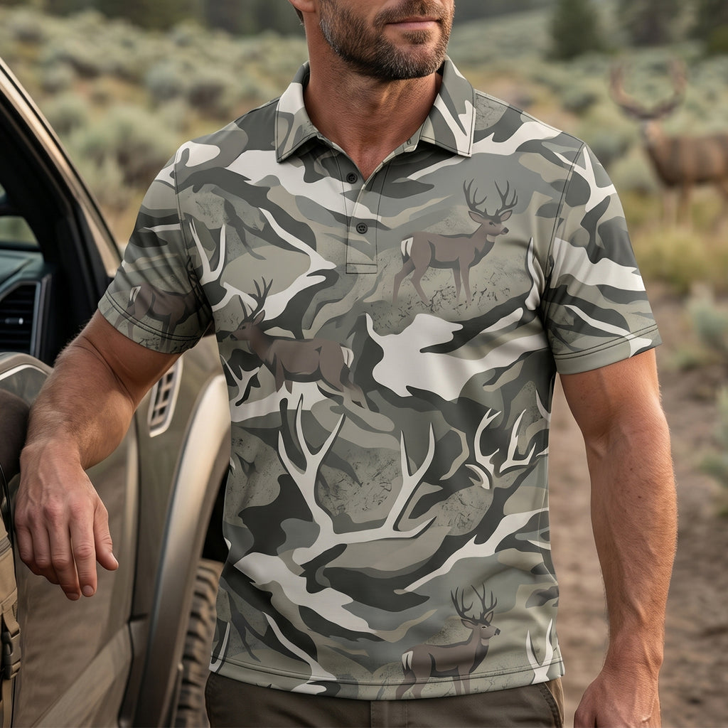 Mule Deer Hunting - Polo Shirt MDHPL1001