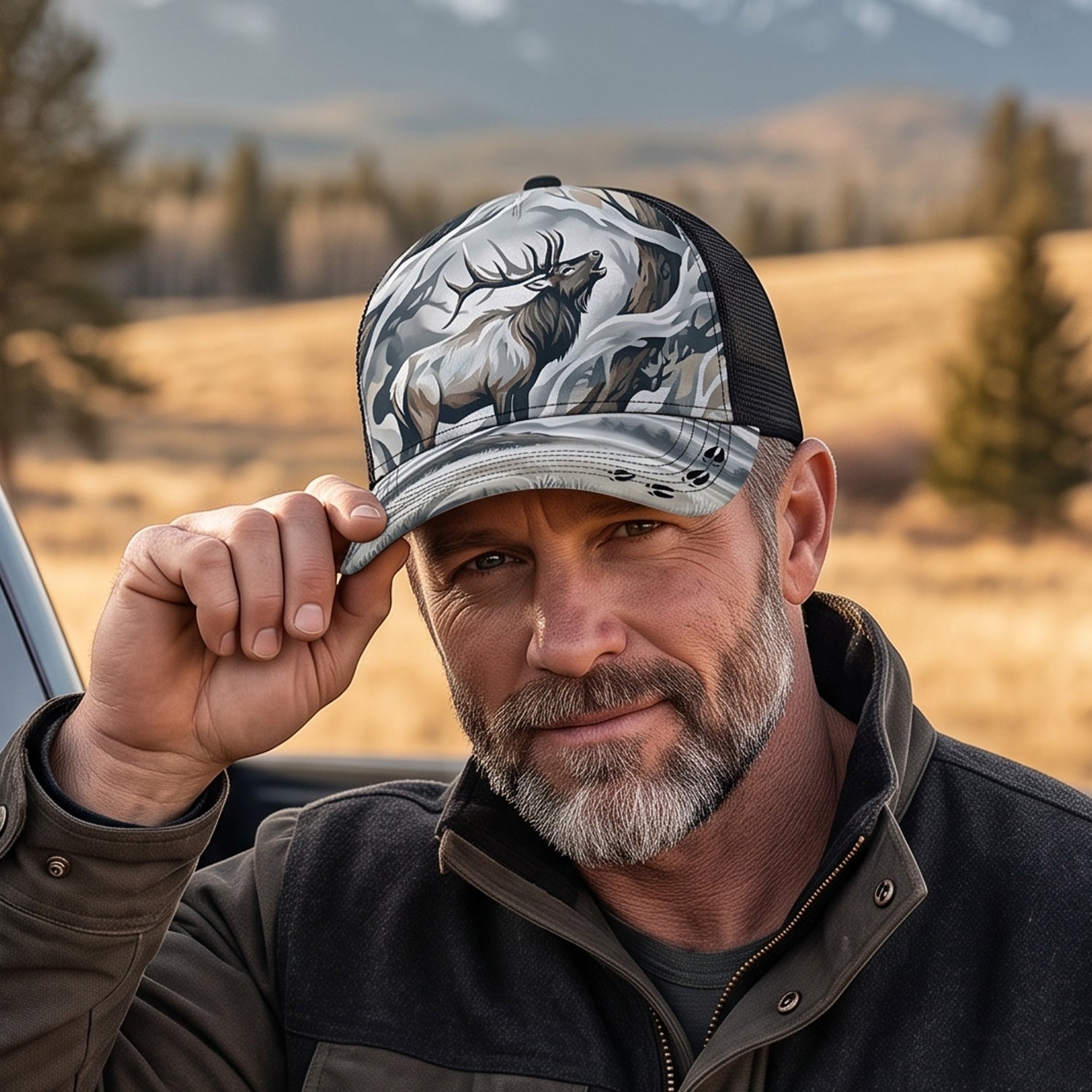 Elk Hunting - Outdoor Mesh Cap EHMC1004
