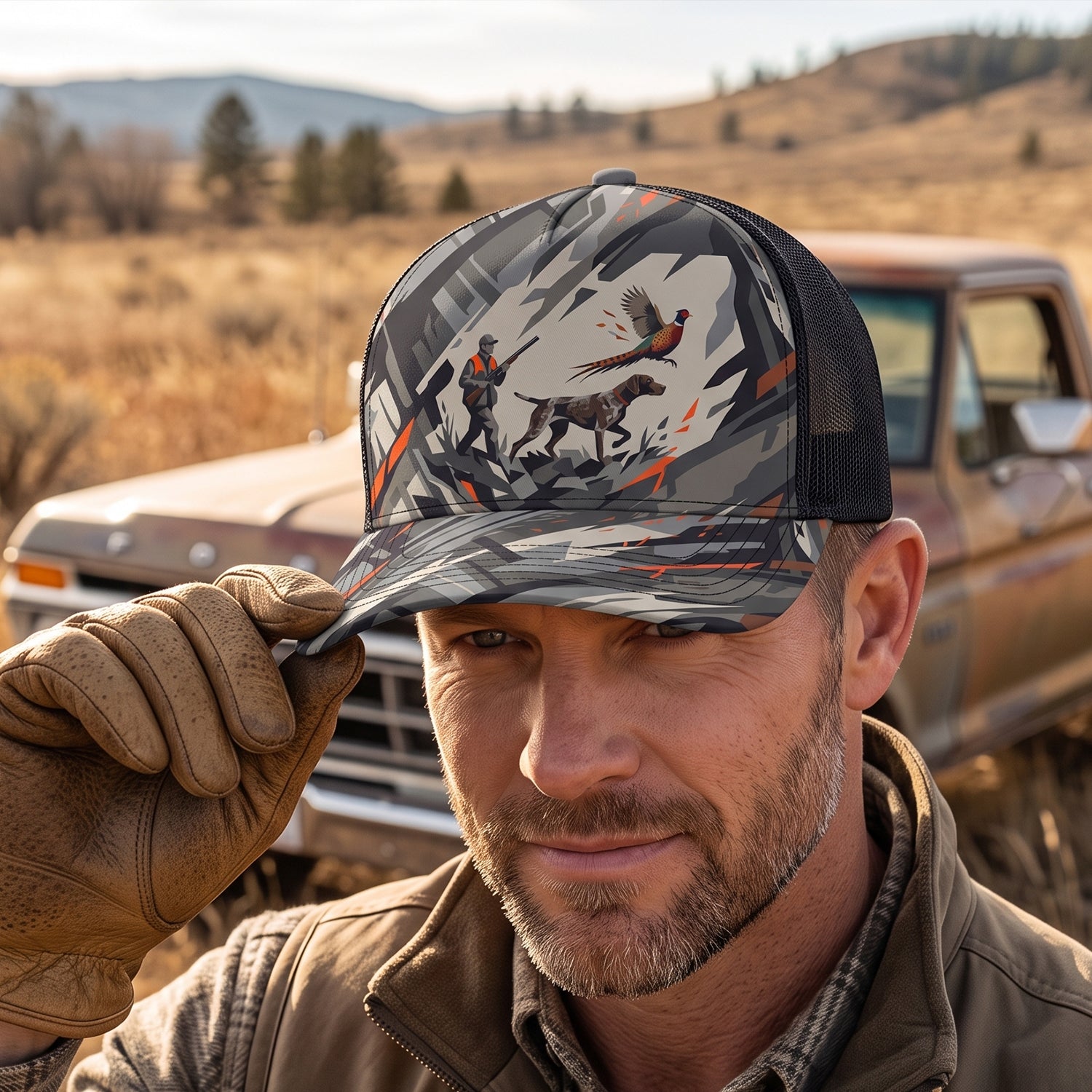 Upland Pheasant Hunting - Mesh Cap UPHMC1016