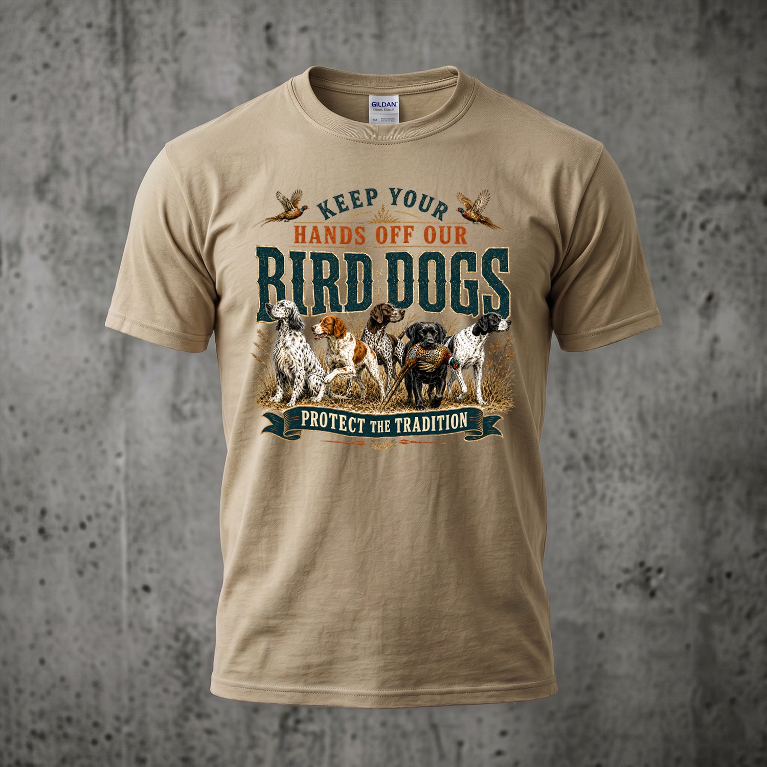 Upland Pheasant Hunting - Outdoor Cotton T-Shirt PHCT1063