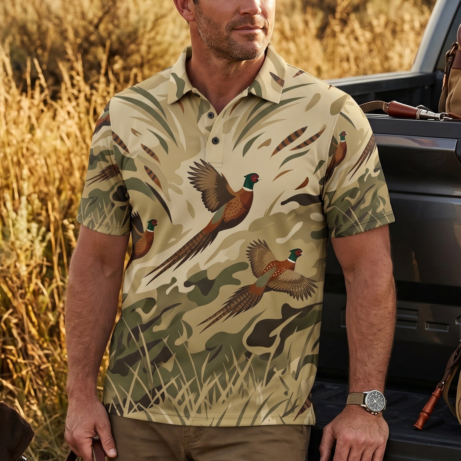 Upland Pheasant Hunting - Polo Shirt PHPL1012