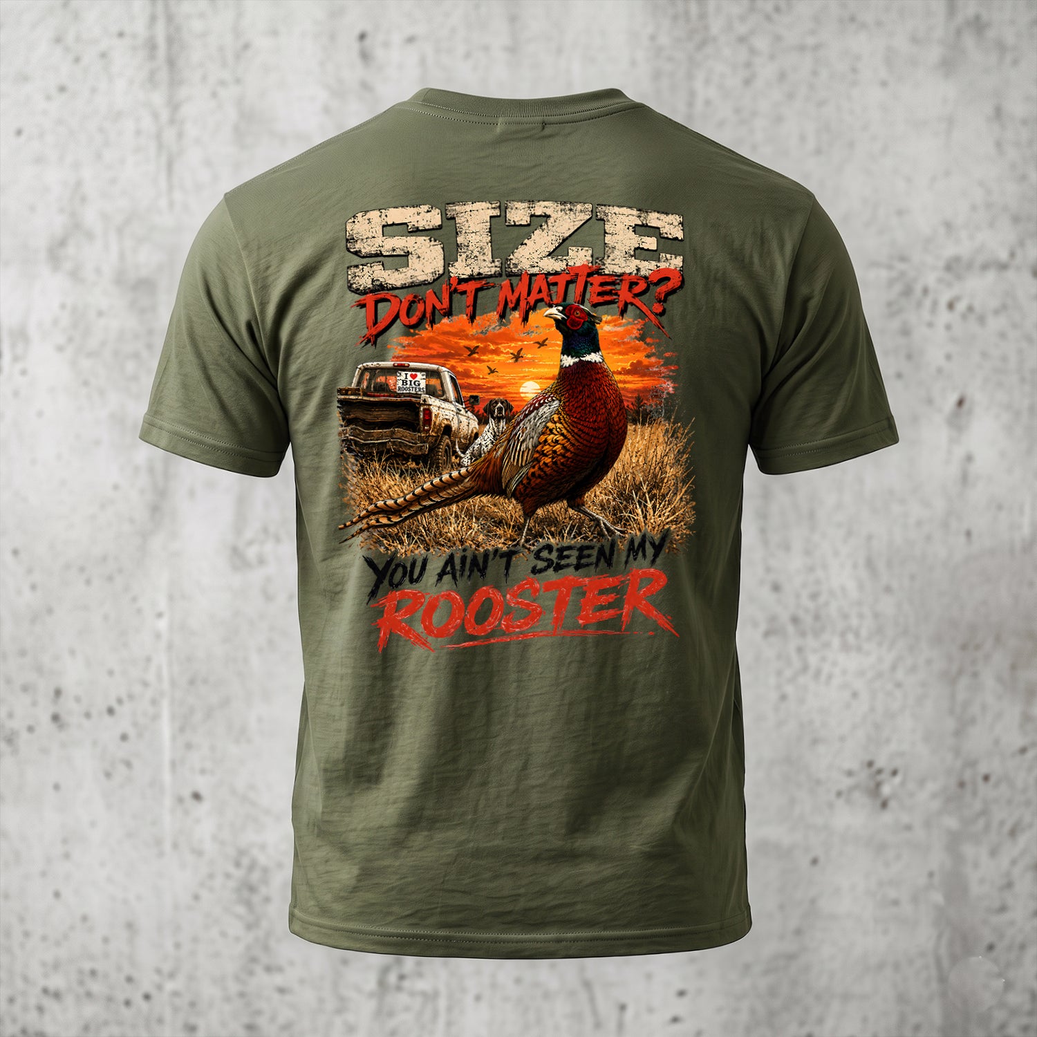 Upland Pheasant Hunting - Back Graphic T-Shirt PHCT1071