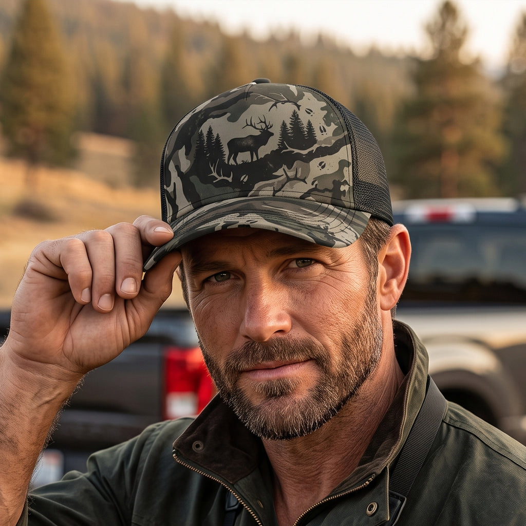 Elk Hunting - Outdoor Mesh Cap EHMC1006