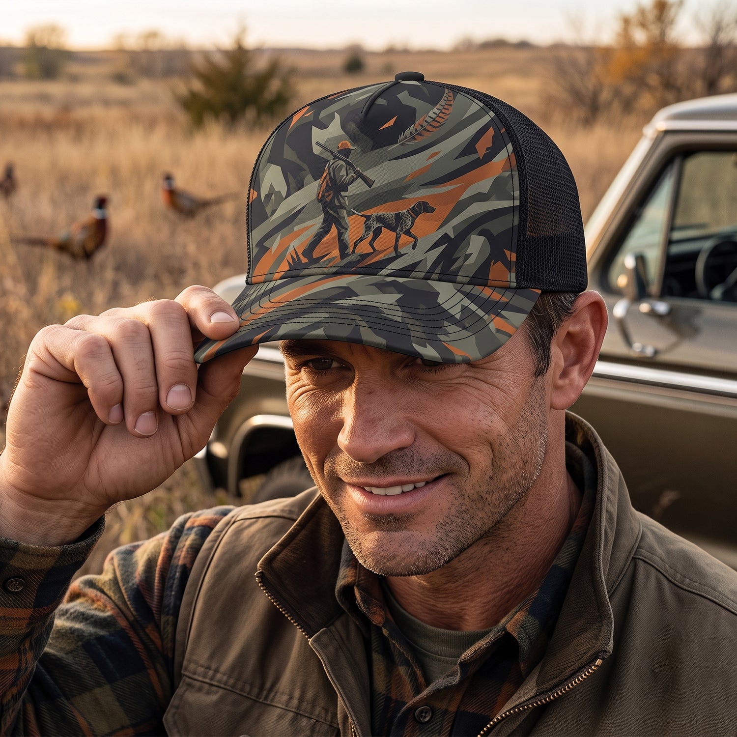 Upland Pheasant Hunting - Mesh Cap UPHMC1013
