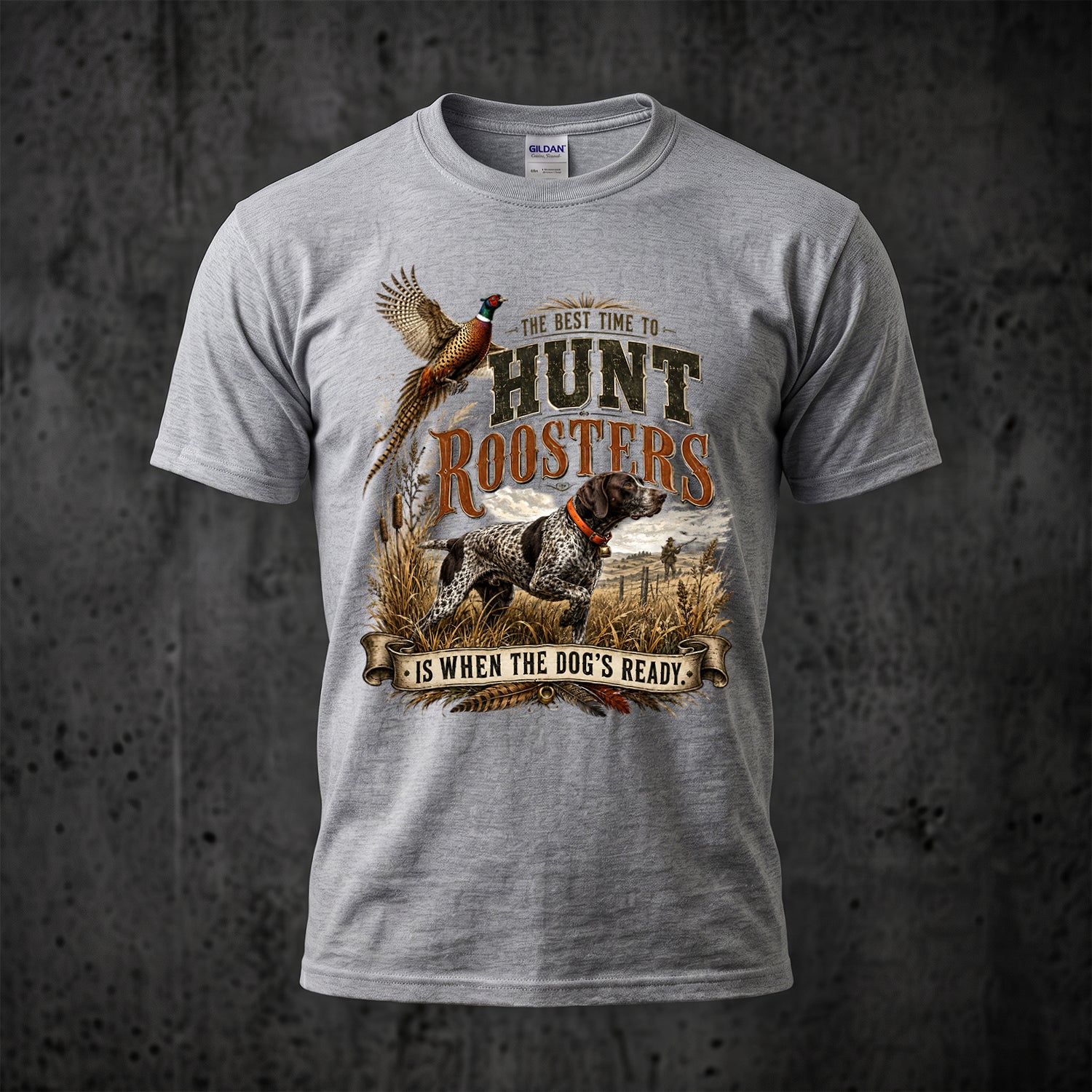 Upland Pheasant Hunting - Outdoor Cotton T-Shirt PHCT1053