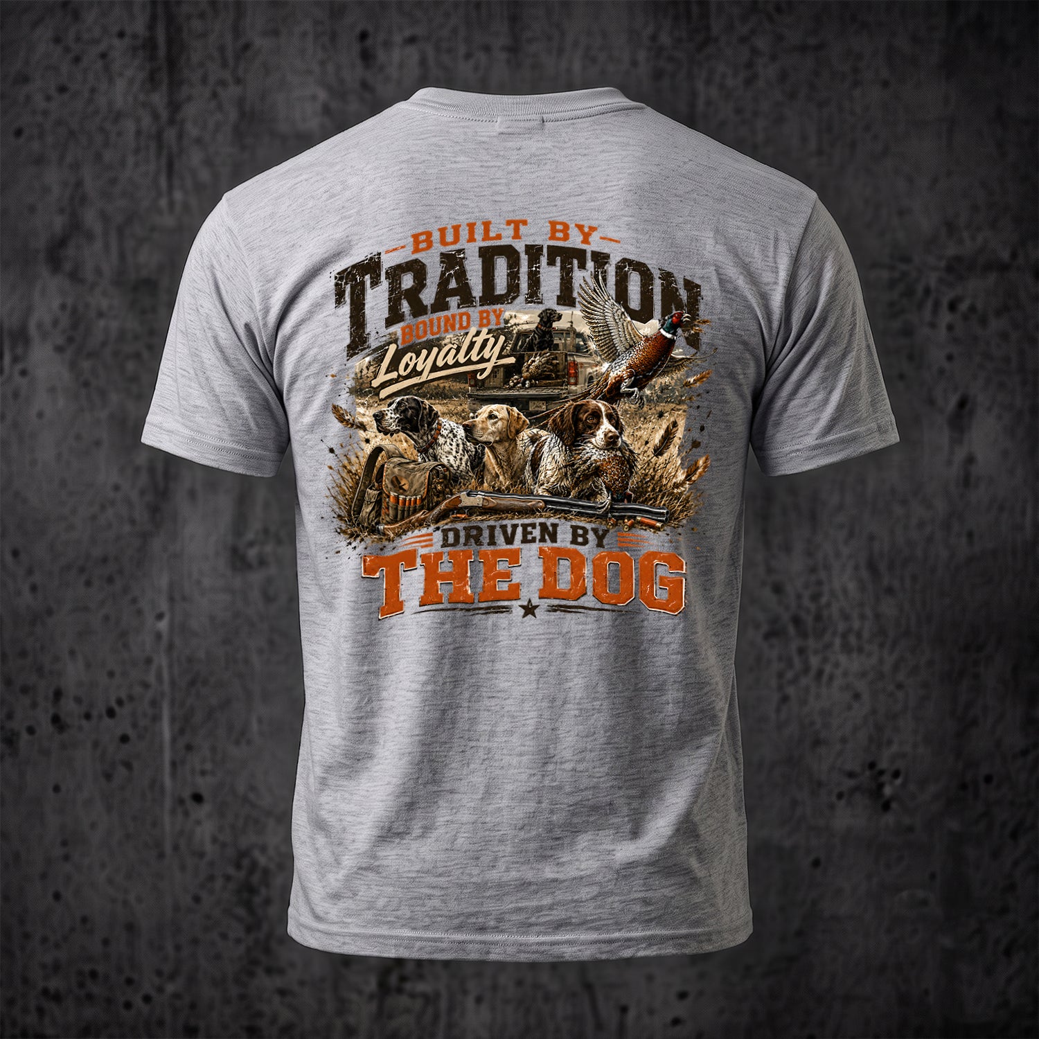 Upland Pheasant Hunting - Back Graphic T-Shirt PHCT1064