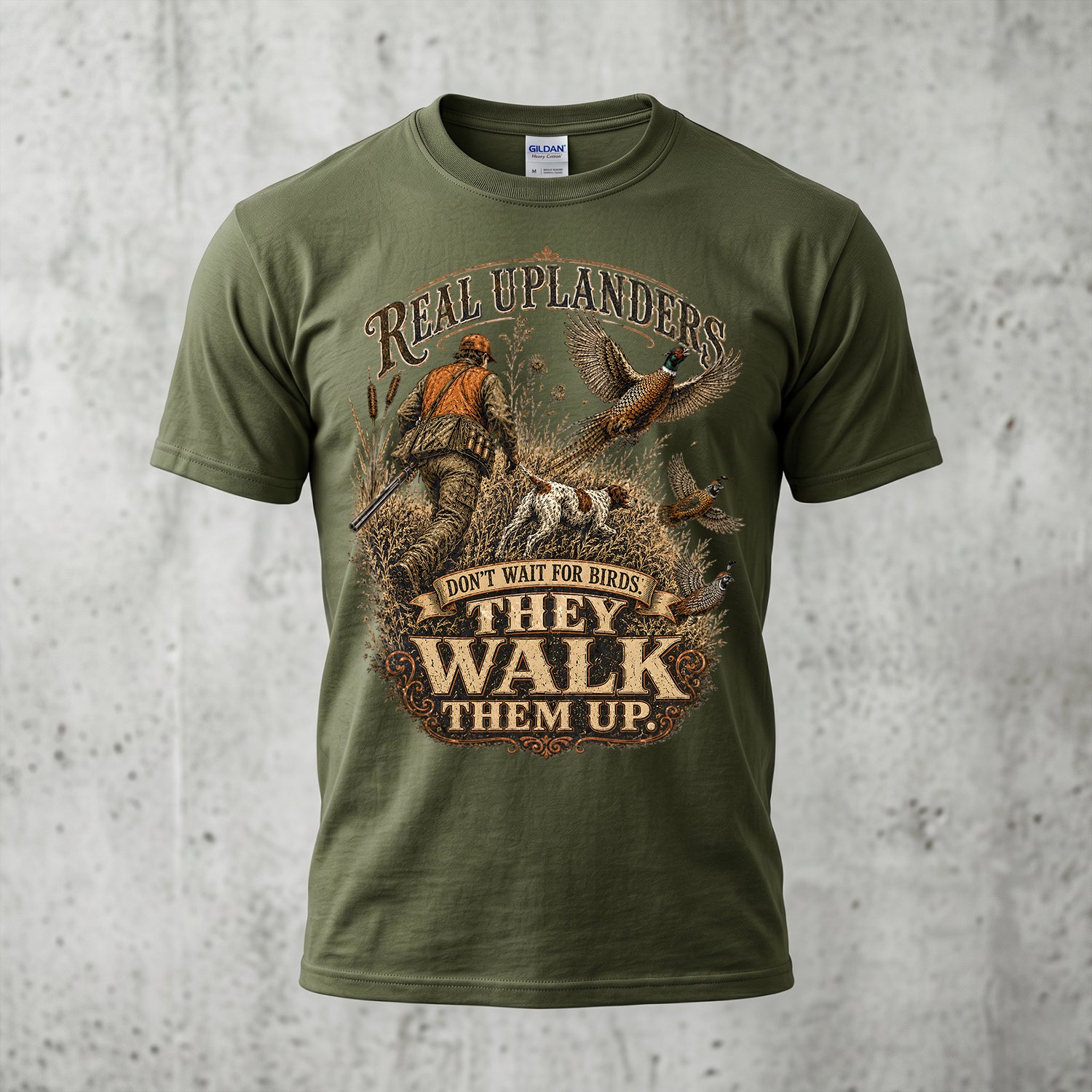 Upland Pheasant Hunting - Outdoor Cotton T-Shirt PHCT1024