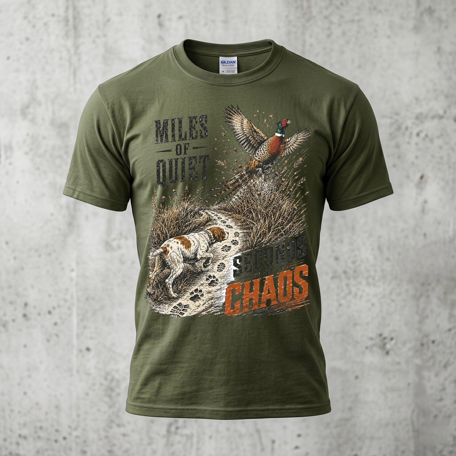 Upland Pheasant Hunting - Outdoor Cotton T-Shirt PHCT1019