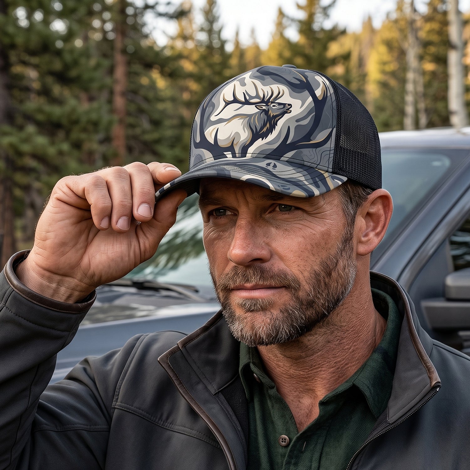 Elk Hunting - Outdoor Mesh Cap EHMC1002