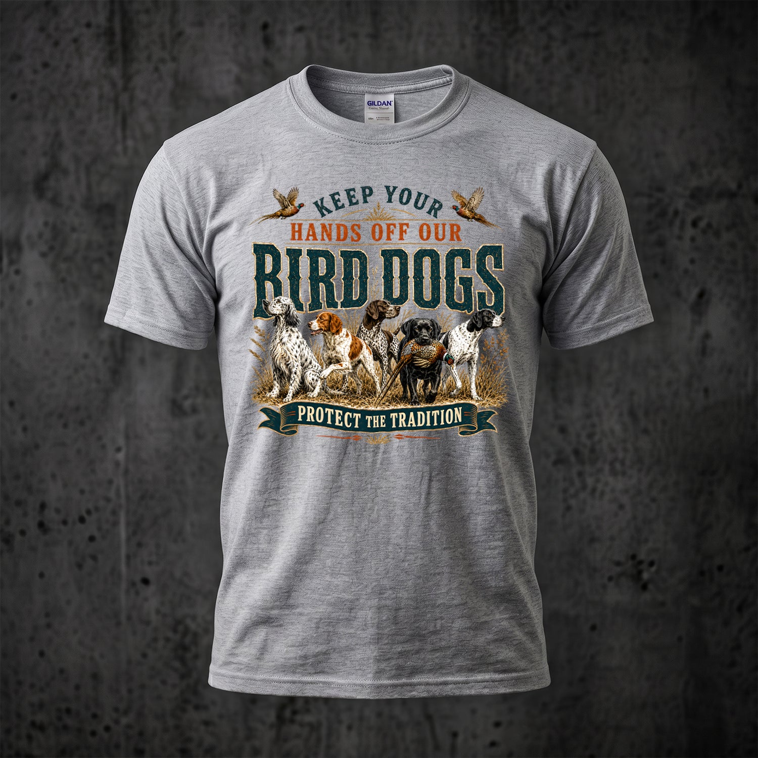 Upland Pheasant Hunting - Outdoor Cotton T-Shirt PHCT1063