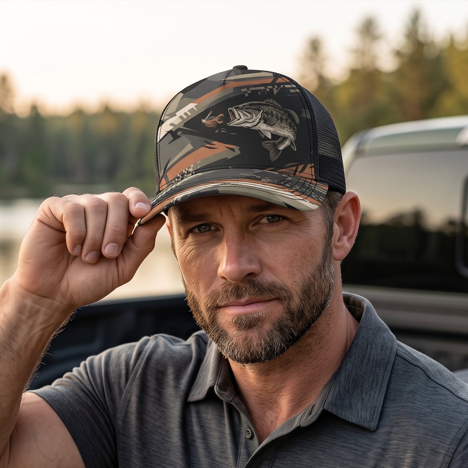 Bass Fishing - Mesh Cap BFMC1003
