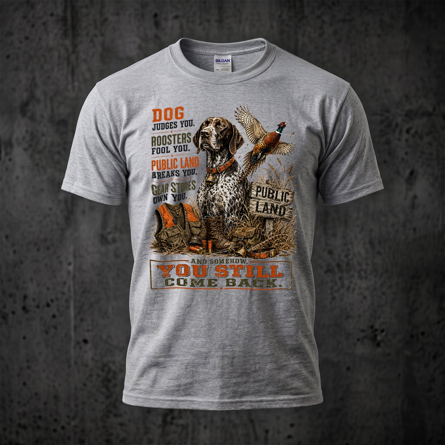 Upland Pheasant Hunting - Outdoor Cotton T-Shirt PHCT1061