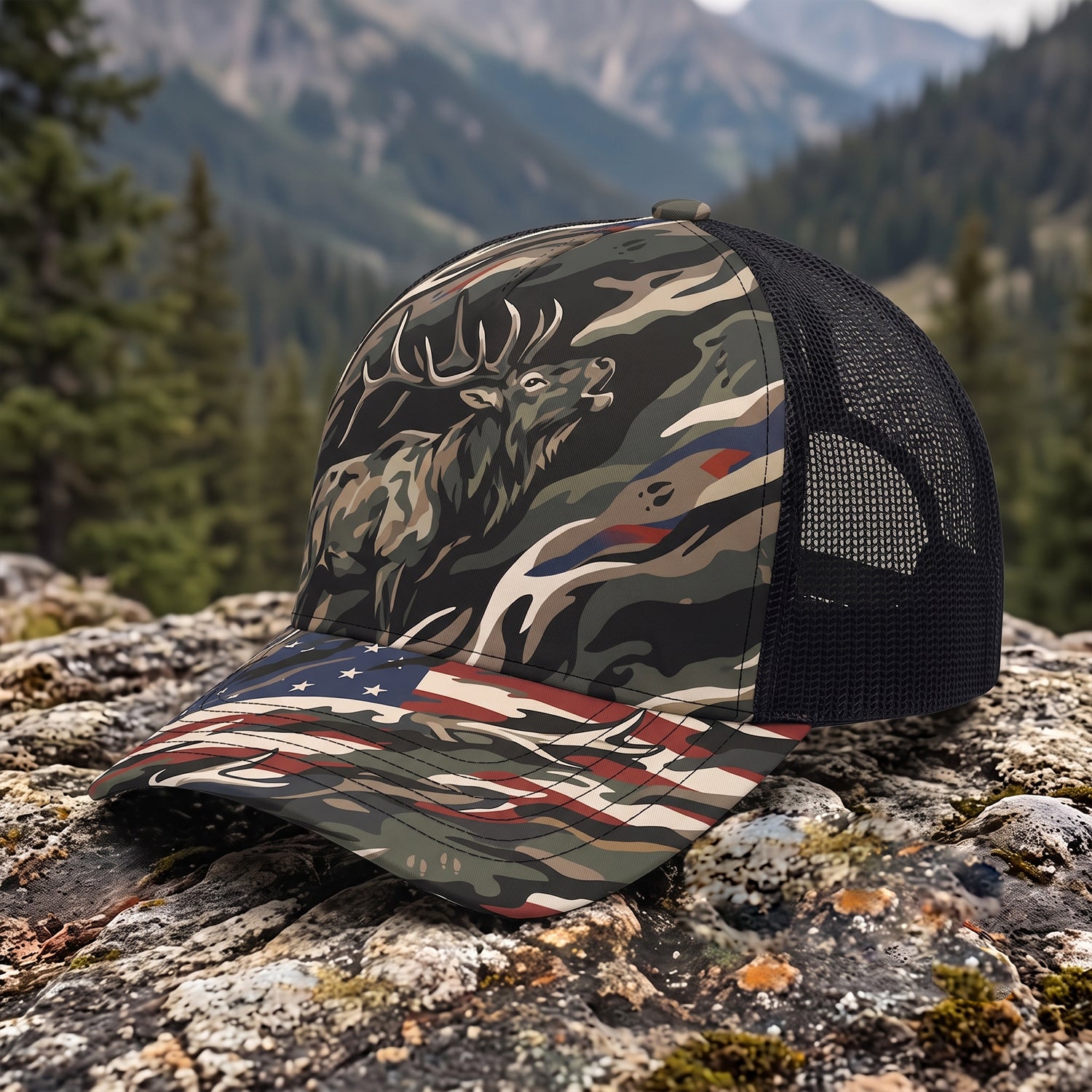 Elk Hunting - Outdoor Mesh Cap EHMC1008