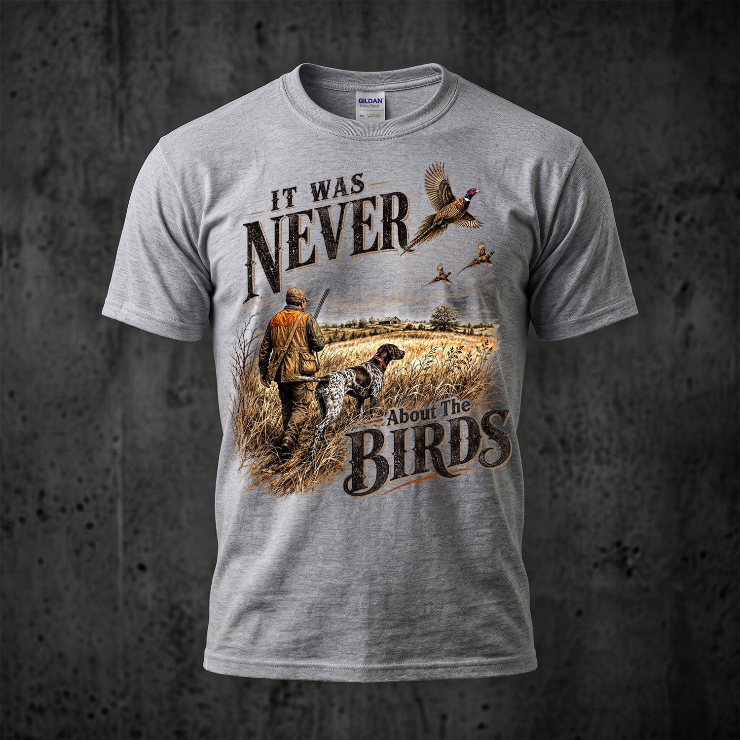 Upland Pheasant Hunting - Outdoor Cotton T-Shirt PHCT1032