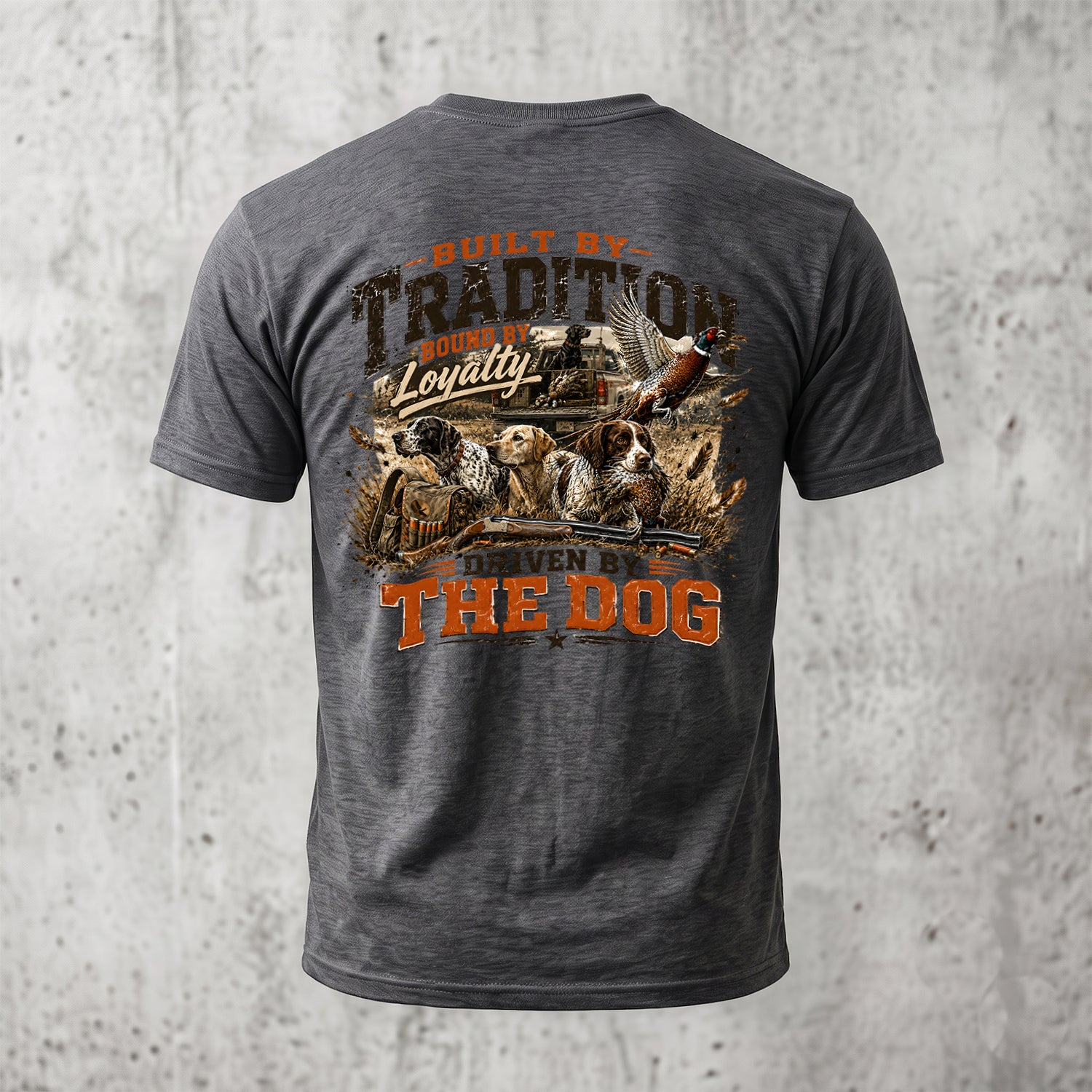 Upland Pheasant Hunting - Back Graphic T-Shirt PHCT1064