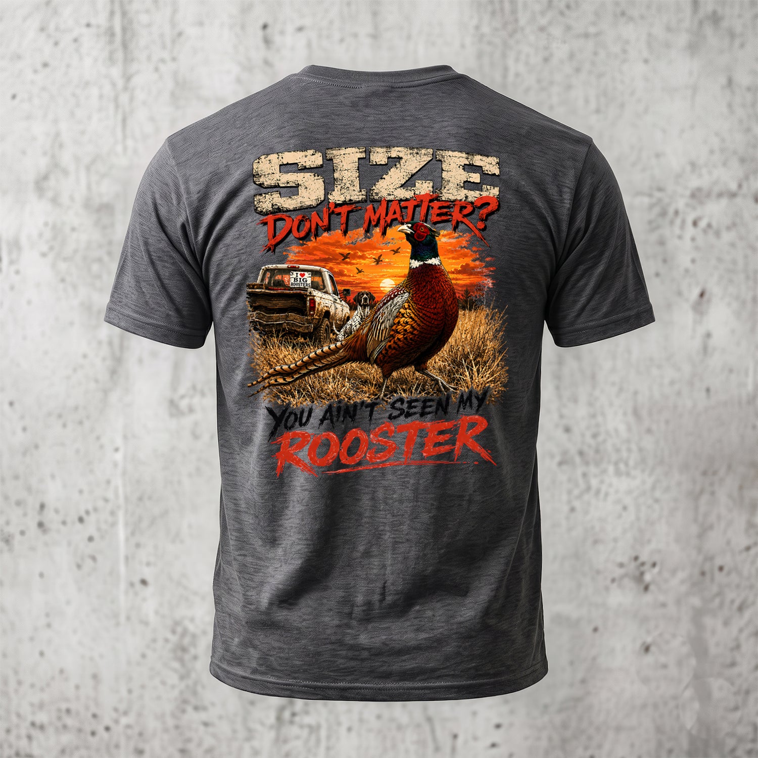 Upland Pheasant Hunting - Back Graphic T-Shirt PHCT1071