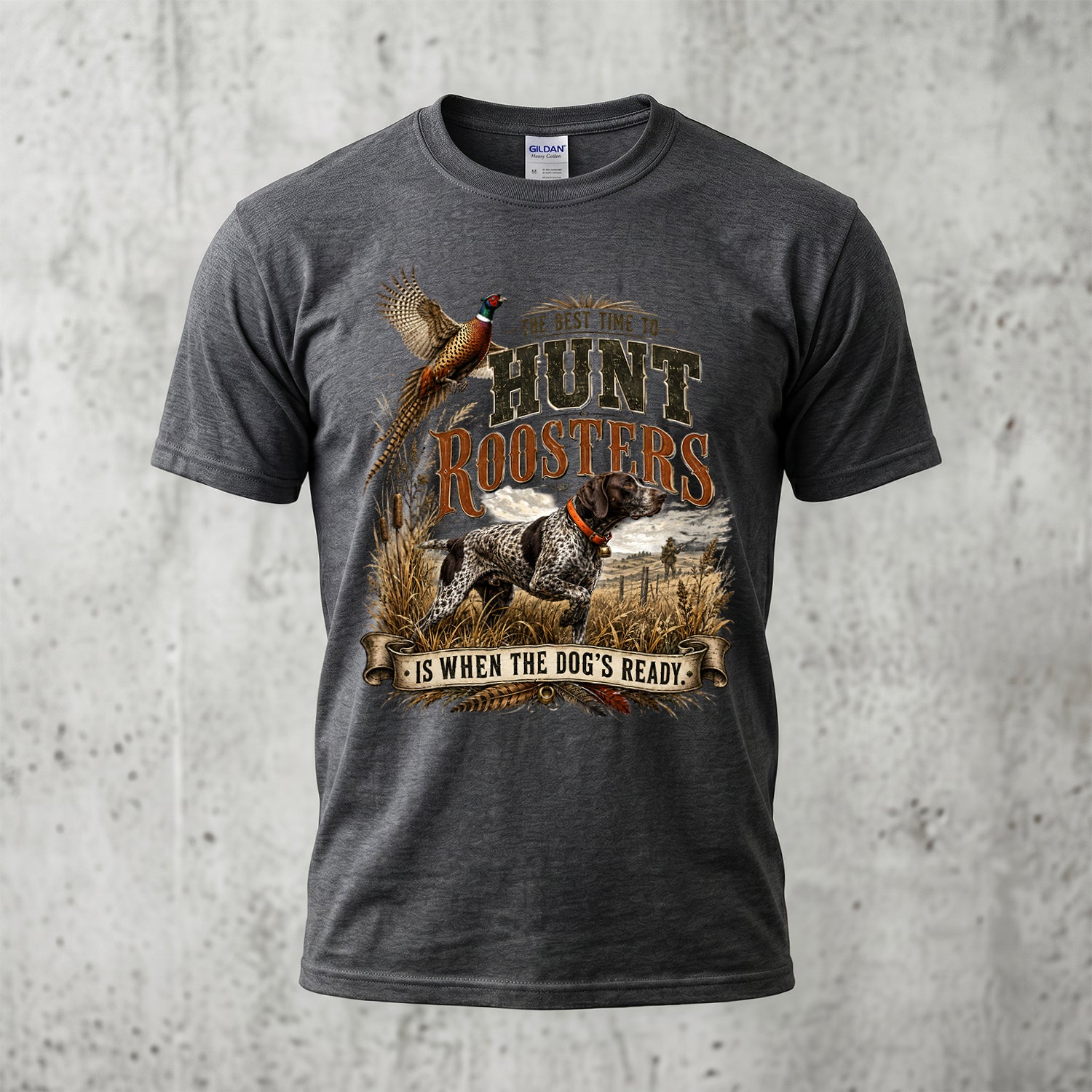 Upland Pheasant Hunting - Outdoor Cotton T-Shirt PHCT1053