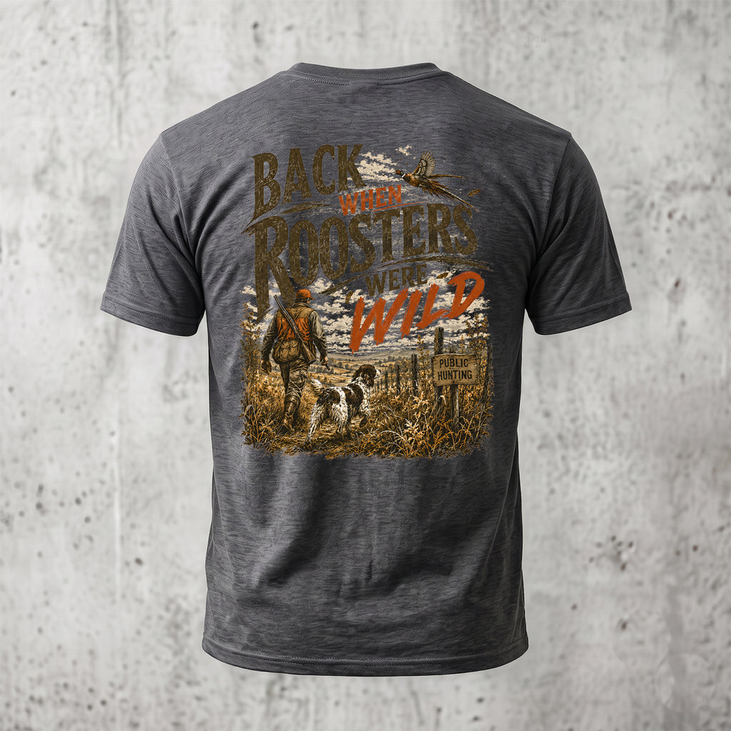 Upland Pheasant Hunting - Back Graphic T-Shirt PHCT1067