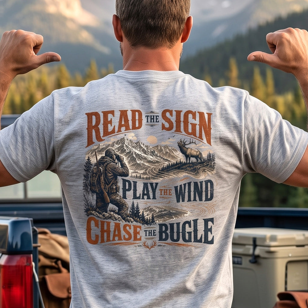 Elk Hunting - Back Graphic T-Shirt EHCT1007