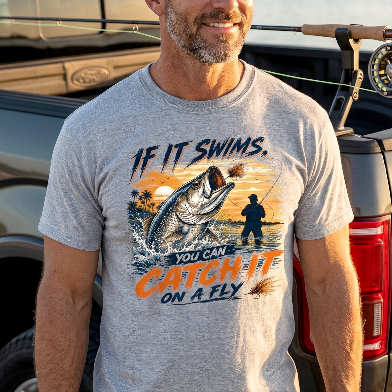 Fly Fishing Tarpon - Outdoor Cotton T-Shirt FFTCT1001