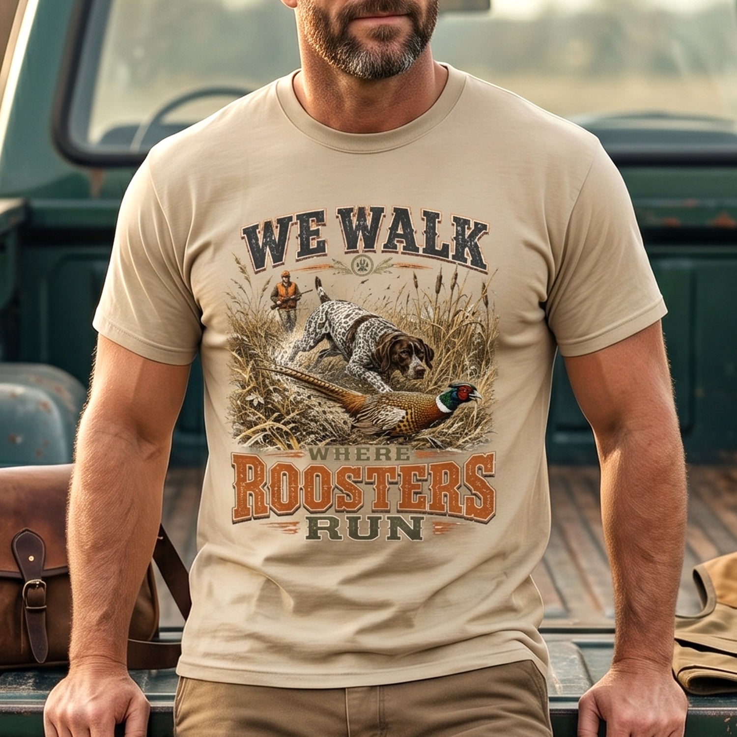 Upland Pheasant Hunting - Outdoor Cotton T-Shirt PHCT1029