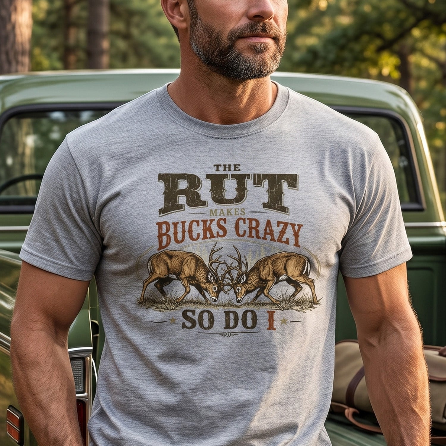 Whitetail Deer Hunting - Outdoor Cotton T-Shirt WDHCT1007