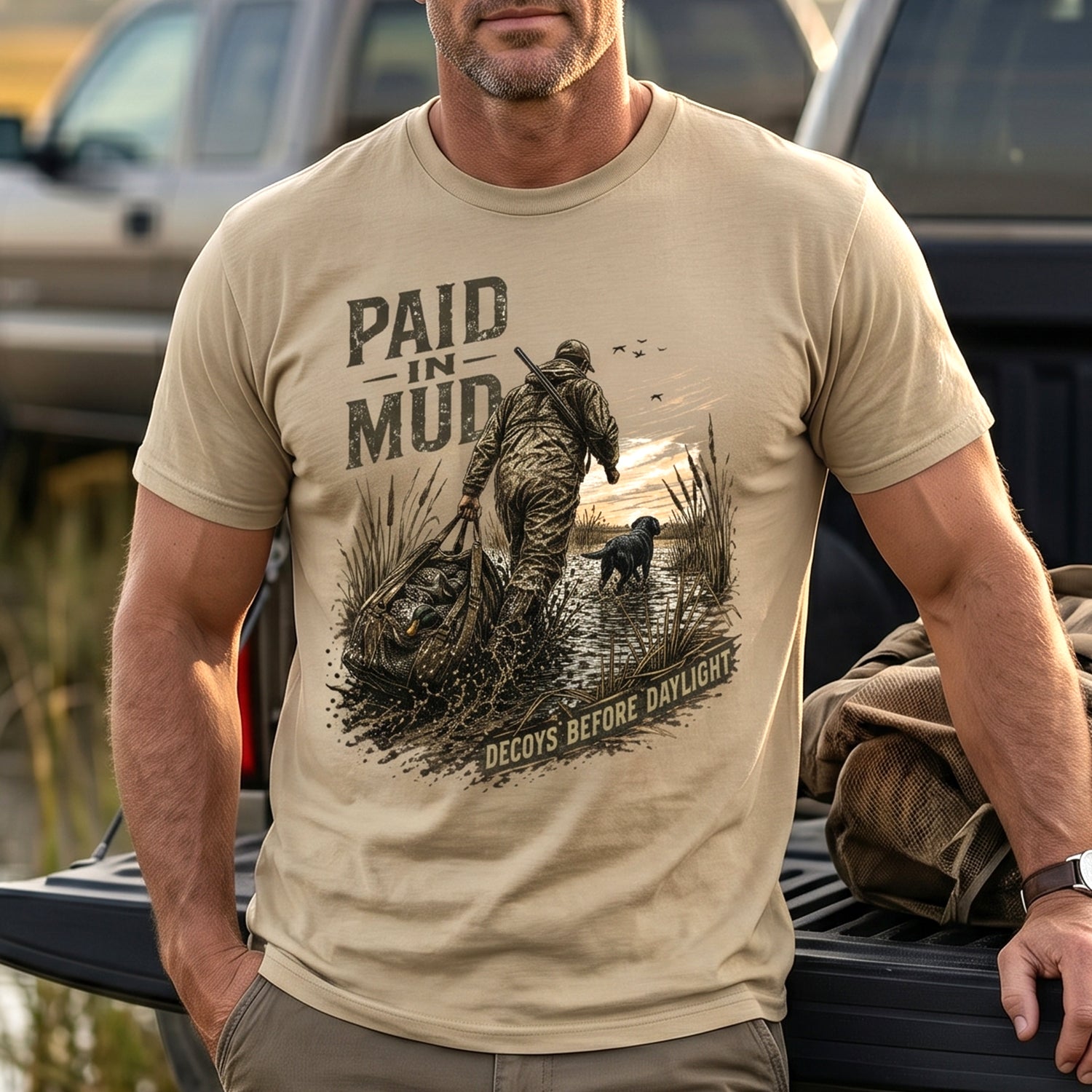 Duck Hunting - Outdoor Cotton T-Shirt DUCT1002