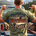 Elk Hunting - Back Graphic T-Shirt EHCT1006