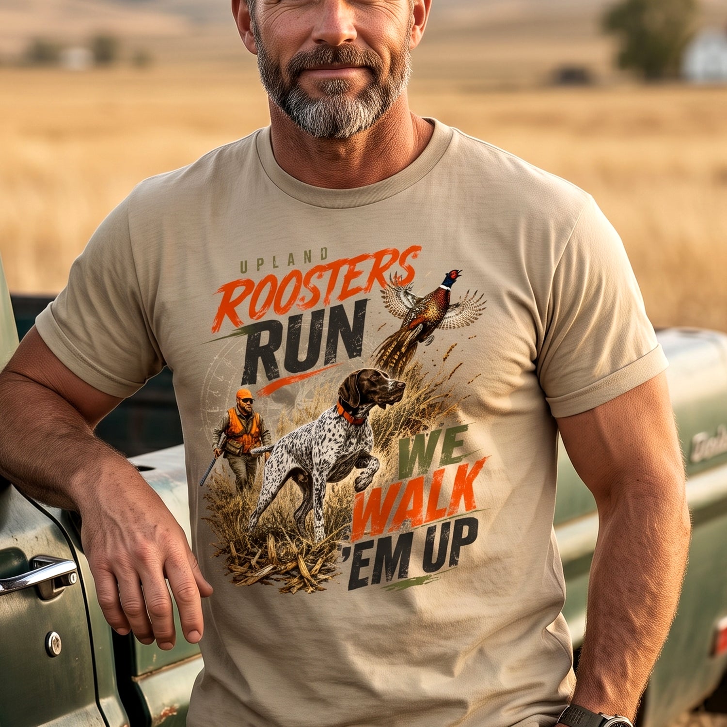 Upland Pheasant Hunting - Outdoor Cotton T-Shirt PHCT1054