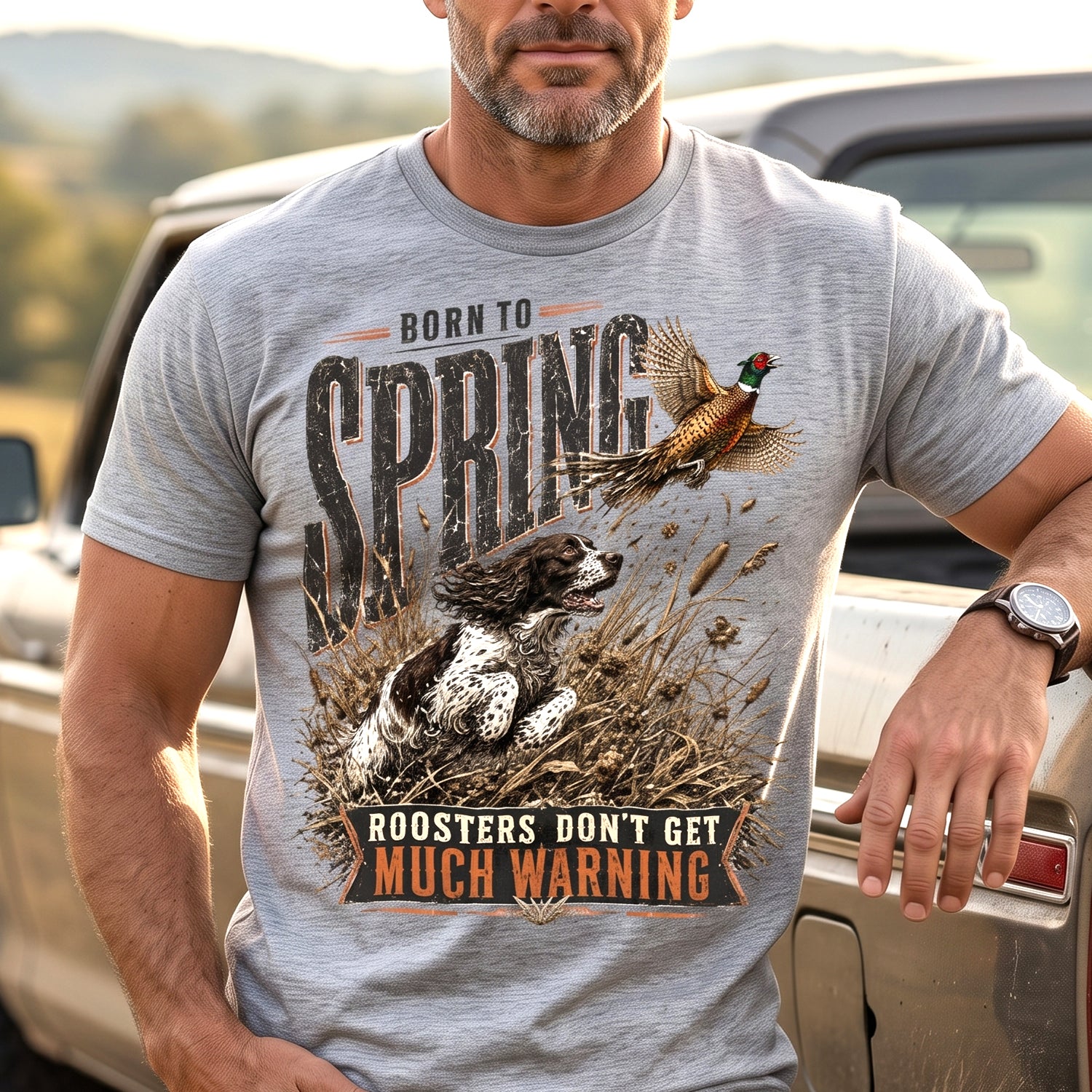 Upland Pheasant Hunting - Outdoor Cotton T-Shirt PHCT1052