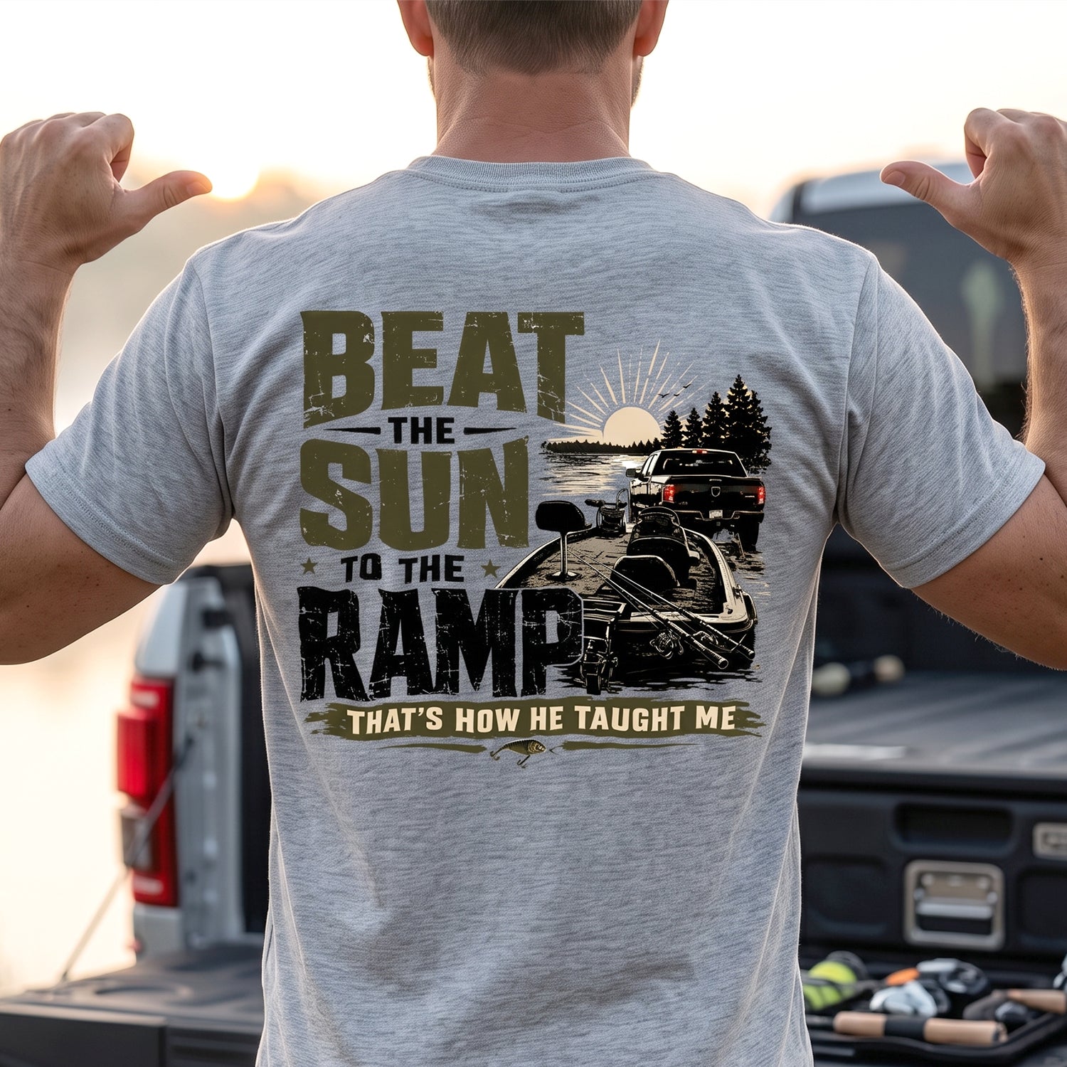 Bass Fishing - Back Graphic T-Shirt BFCT1001